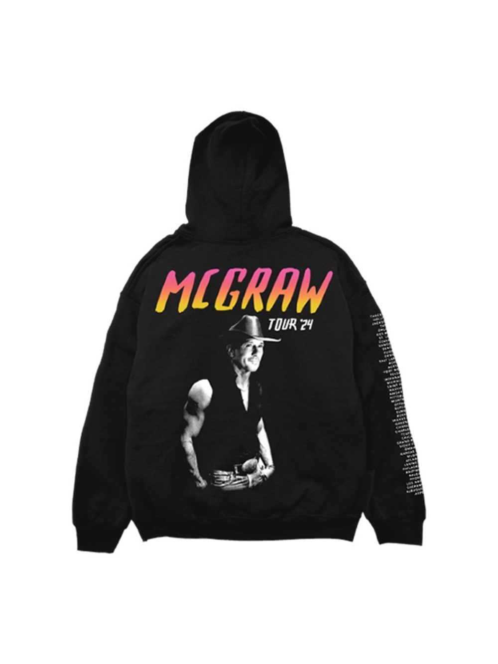macgraw Tour '24 Black Graphic Hoodie